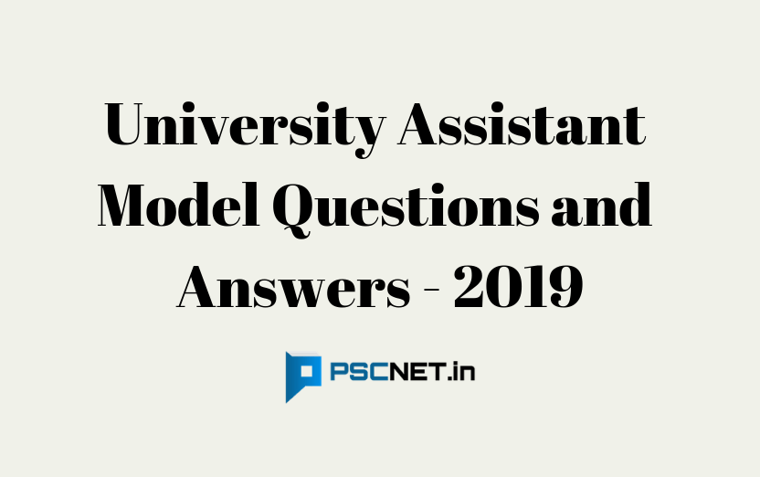 University Assistant Model Questions and Answers